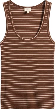 Faherty Featherweight Freestyle Stripe Rib Tank Top