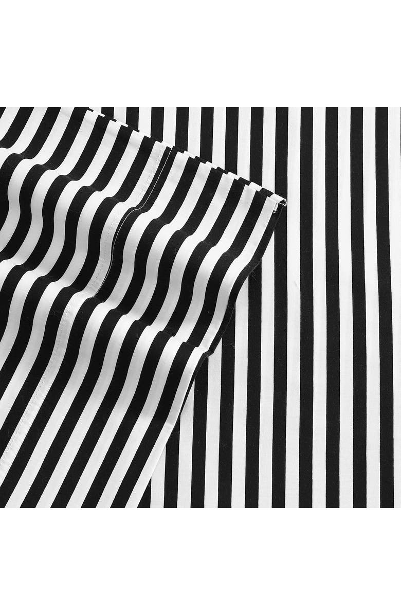 Marimekko Ajo 200 Thread Count Cotton Sheet Set, Alternate, color, Black