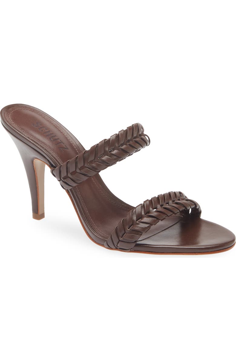 Schutz Cipri Slide Sandal, Main, color, Chestnut Brown