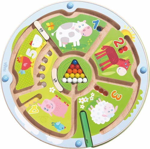 HABA Busy Board for Toddlers 2-4 - Number Maze Magnetic Puzzle Game, Toddler Travel Toys for Preschoolers & Fine Motor STEM Toy in Multi  product