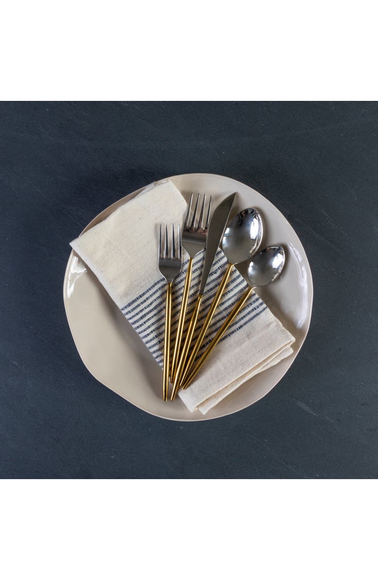 Be Home Sun and Moon Flatware Set, Alternate, color, Gold