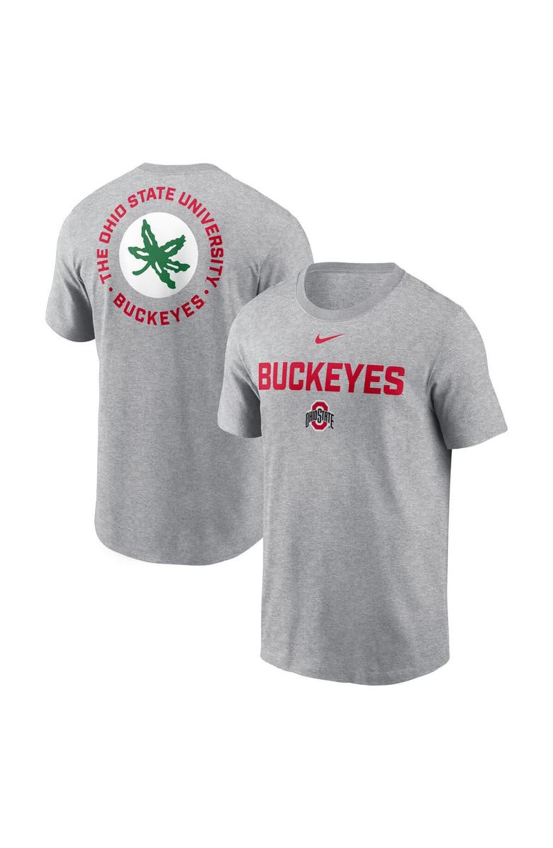 Nike Men's Nike Heather Gray Ohio State Buckeyes Campus 2-Hit T-Shirt, Main, color, 