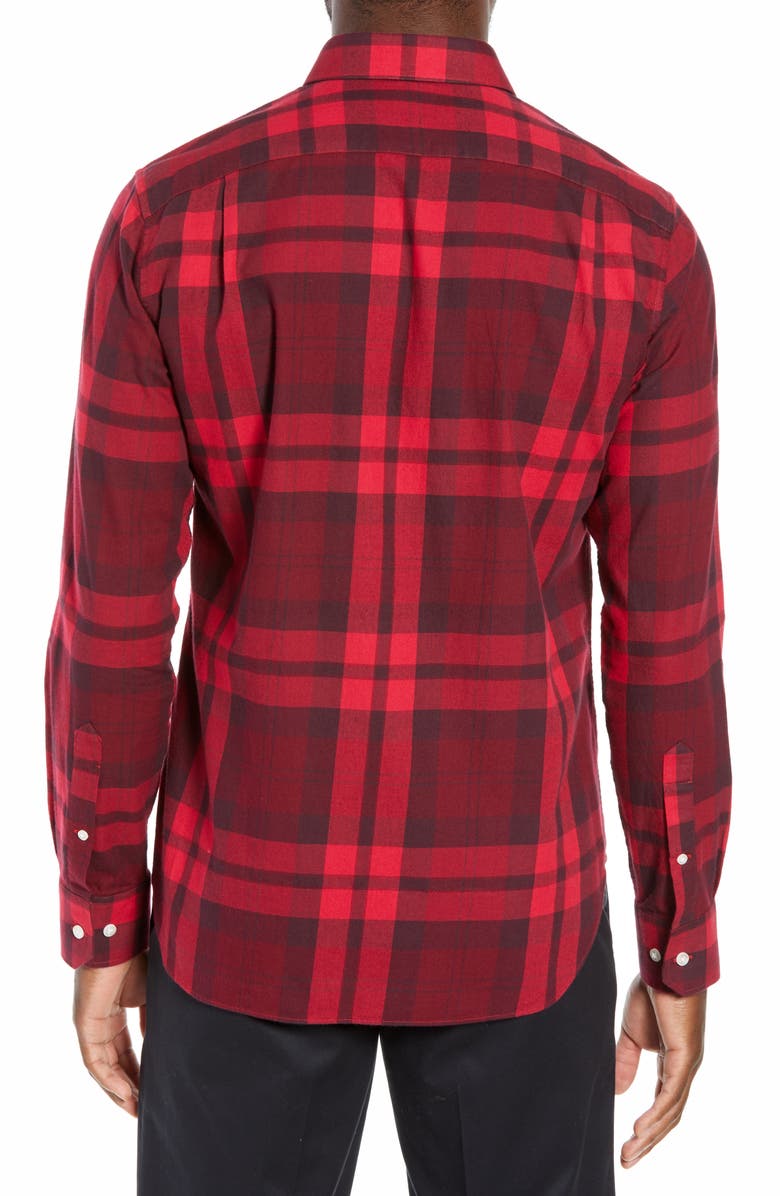 Bonobos Unbutton Down Slim Fit Plaid Sport Shirt, Alternate, color, 