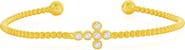 SIMONA Cubic Zirconia Sideways Cross Bracelet