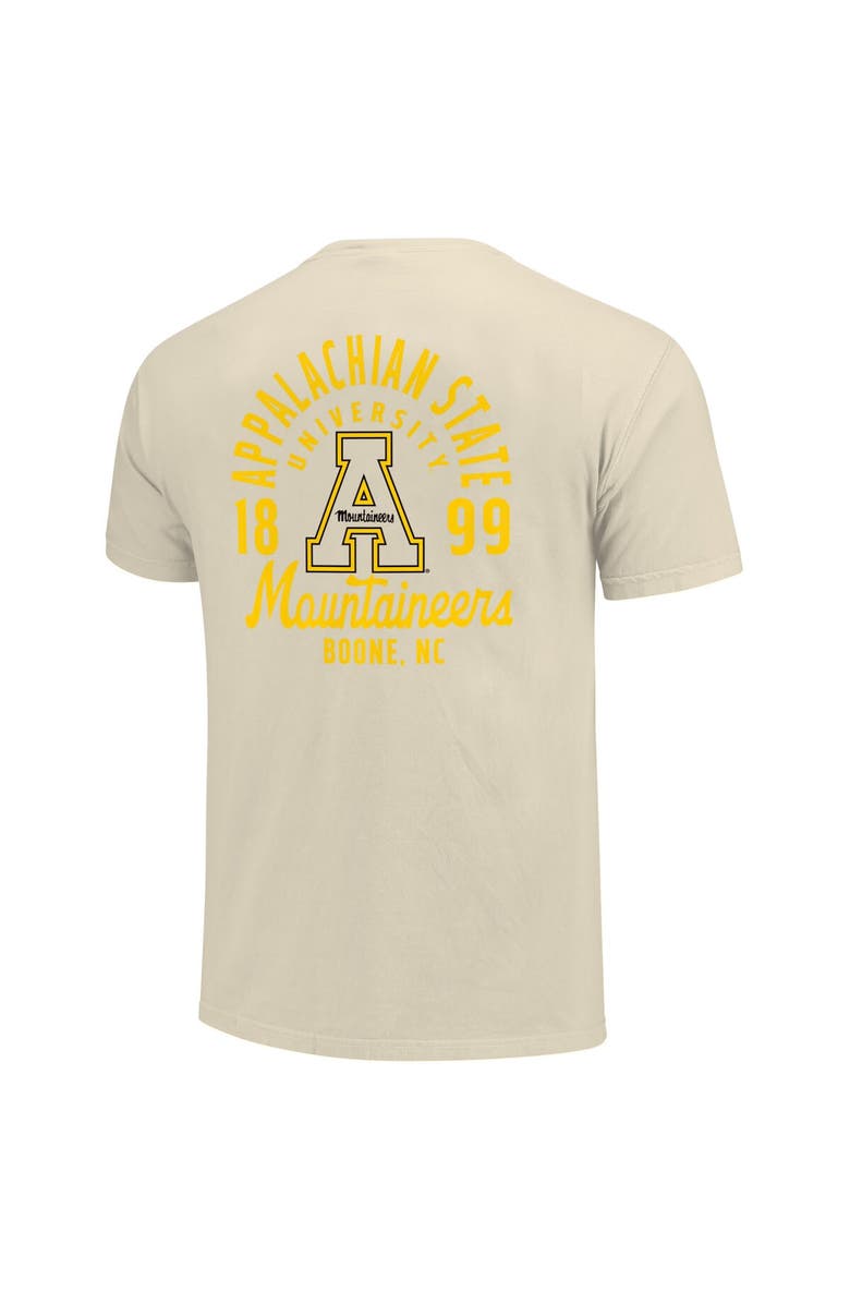 IMAGE ONE Men's Cream Appalachian State Mountaineers Comfort Colors Mascot Overlay T-Shirt, Alternate, color, Cream