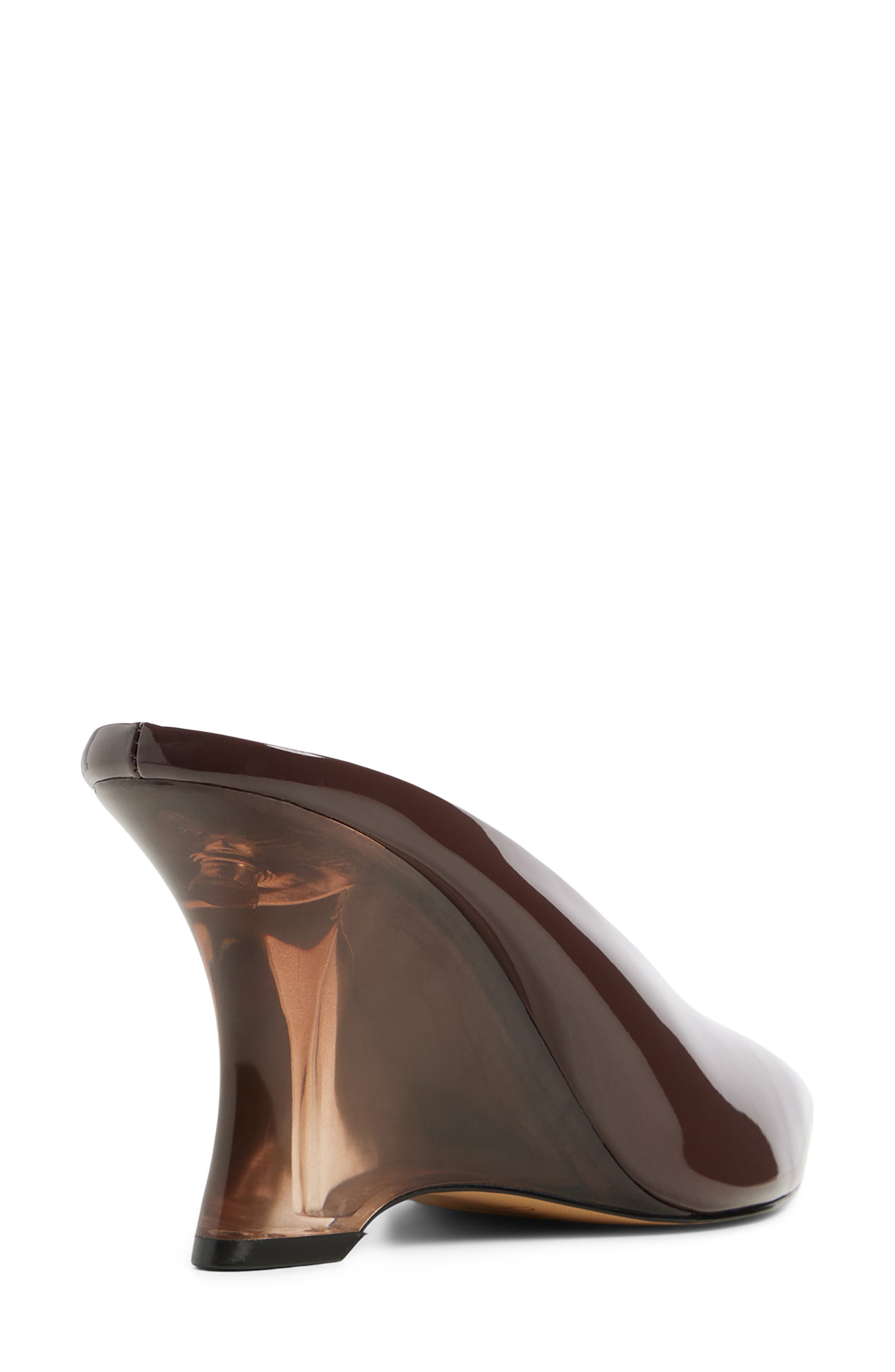 Teala Pointed Toe Wedge Mule, Alternate, color, DARK BROWN