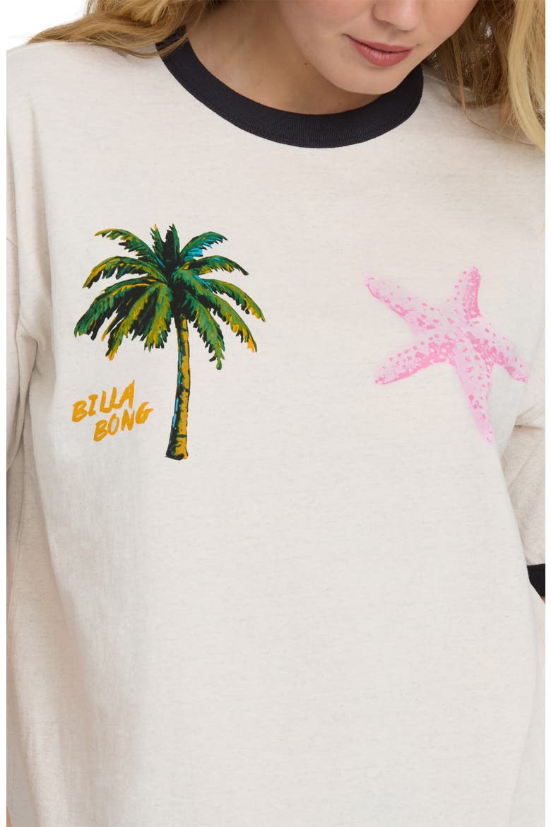 Fun Paradise Ringer Graphic T-Shirt, Alternate, color, WHITE CAP