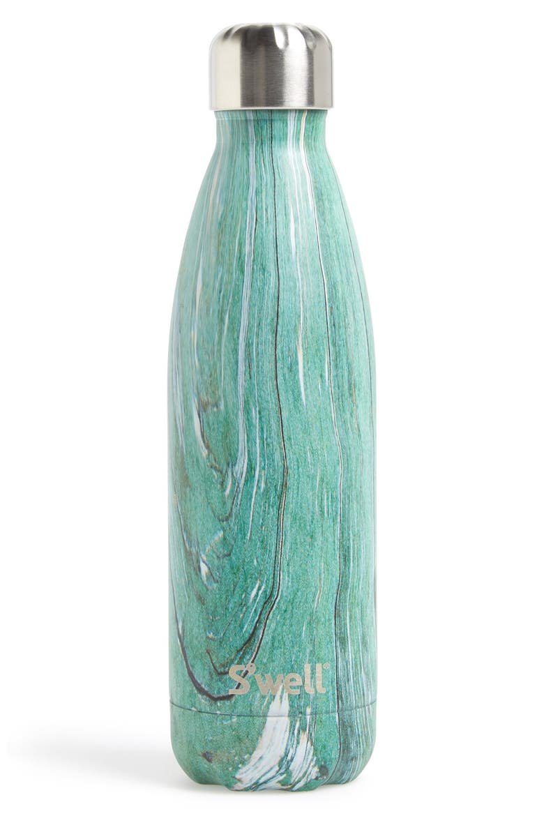 'Wood Collection' Stainless Steel Water Bottle, Main, color, CLUBHOUSE