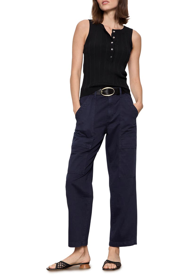 Back To Bare Rib Sweater Vest, Alternate, color, BLACK
