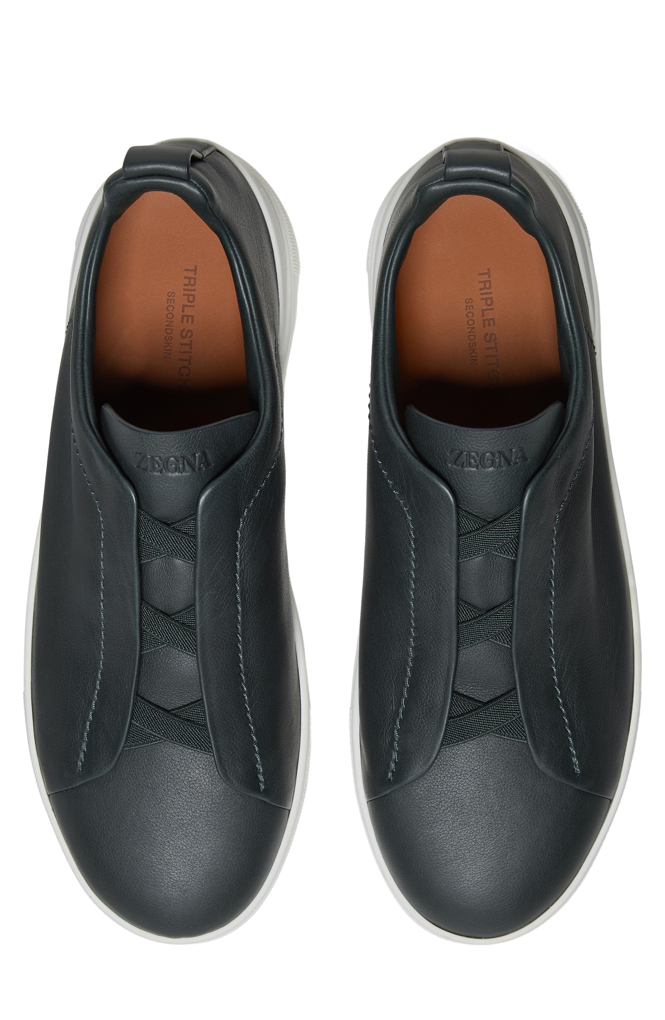 ZEGNA Triple Stitch<sup>™</sup> Secondskin Sneaker, Alternate, color, Dark Green