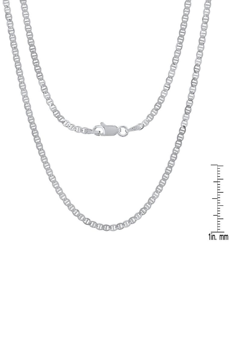 HMY JEWELRY Sterling Silver Mariner Chain Necklace, Alternate, color, Silver