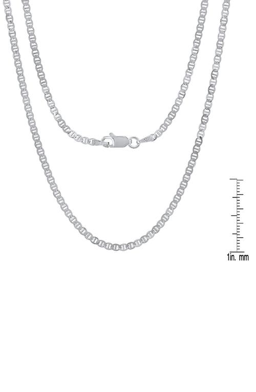 Hmy Jewelry Sterling Silver Mariner Chain Necklace In Silver
