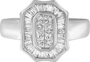 Haus of Brilliance 14K White Gold 1.00 Cttw Diamond Cocktail Art Deco Style Ring