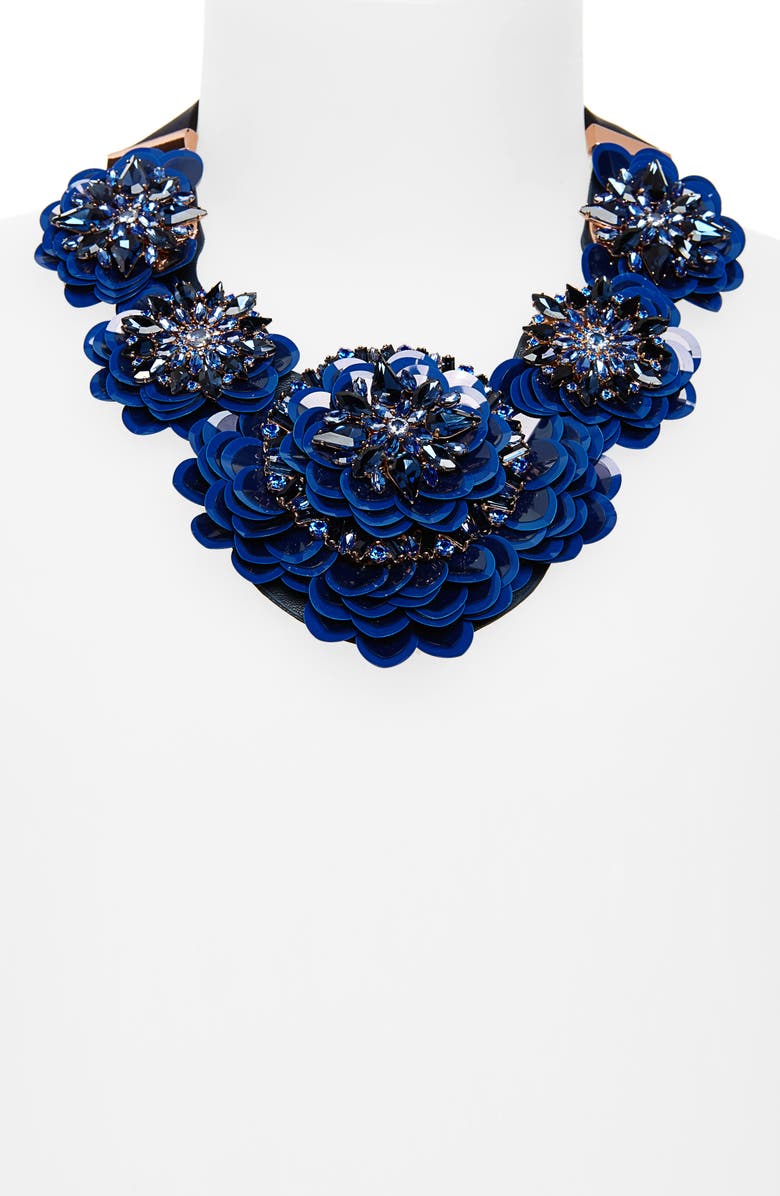 Kate Spade New York snowy nights sequin statement necklace, Alternate, color,