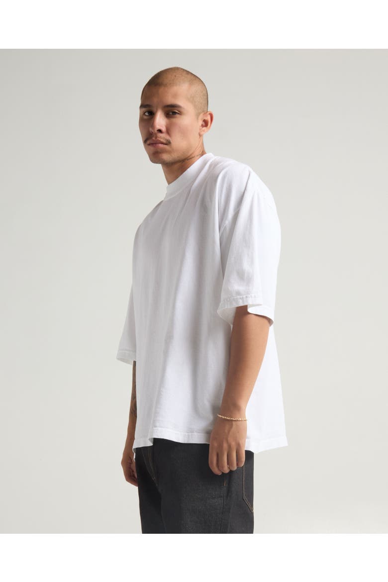 Garment Dye Drop Shoulder Oversize Tee, Alternate, color, White