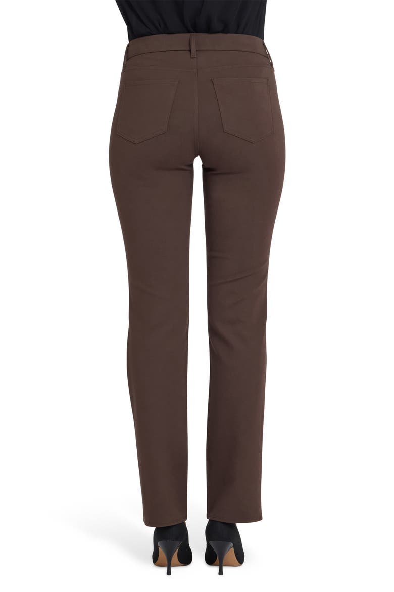Marilyn Straight Leg Mixed Media Faux Leather Pants, Alternate, color, COFFEE BEAN