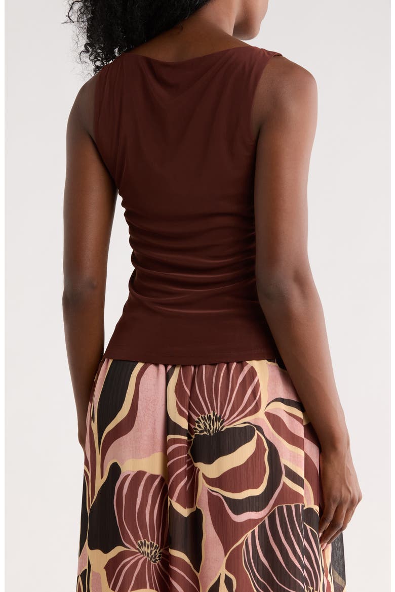 Ruched Front Tank, Alternate, color, MAHOGANY