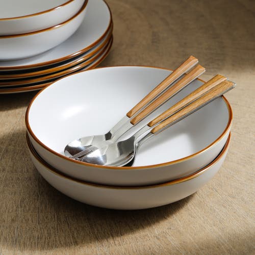 Stone Lain Brasa Stoneware 32-piece Dinnerware Set In White