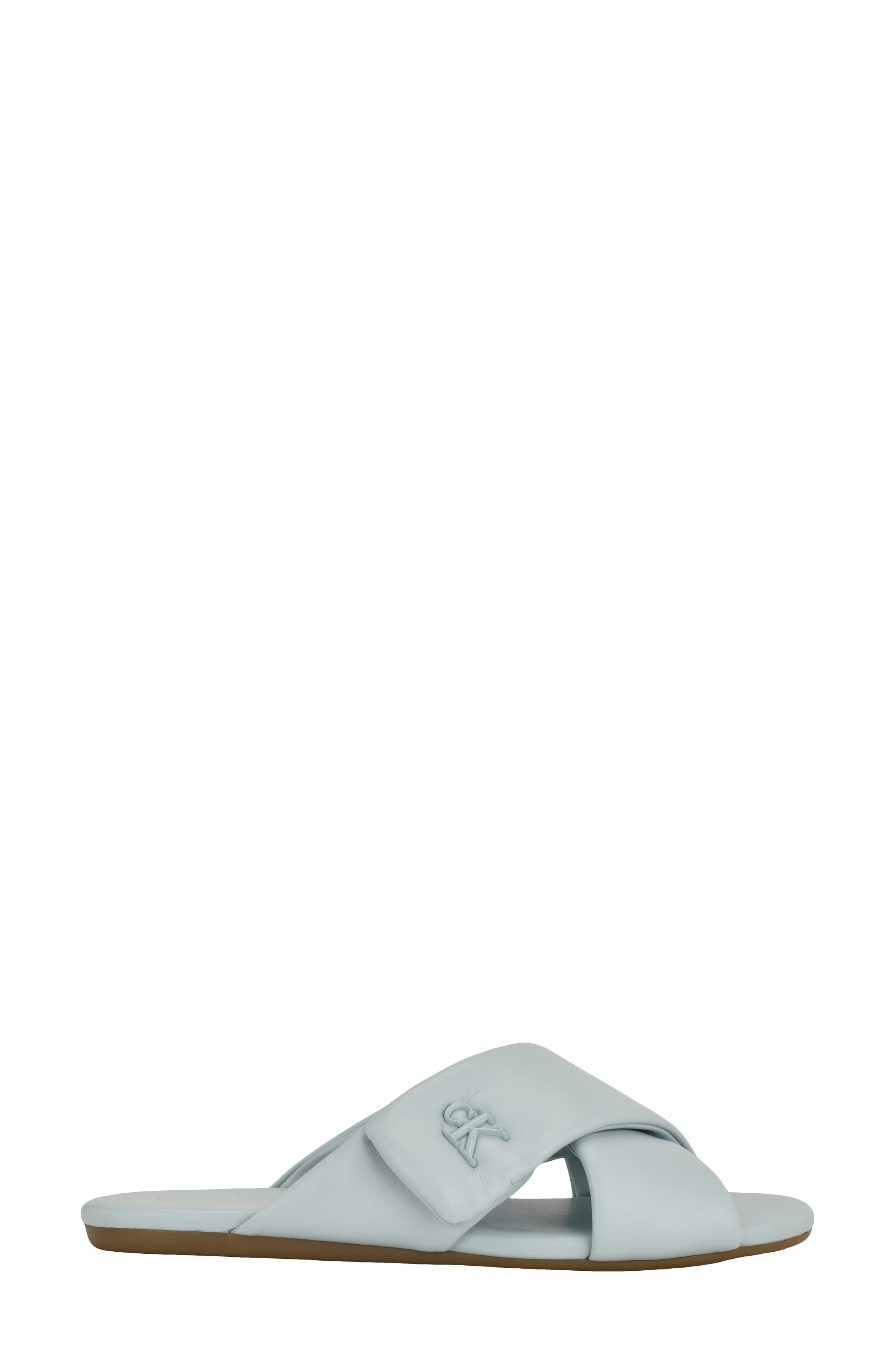 Calvin Klein Renley Slide Sandal, Alternate, color, Light Blue