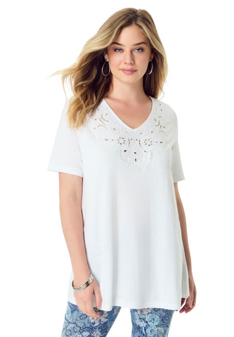 Eyelet Swing Tee (Plus)