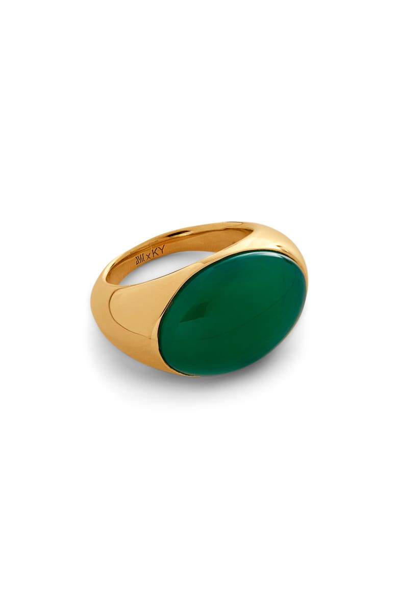 x Kate Young Onyx Dome Ring, Main, color, YELLOW GOLD