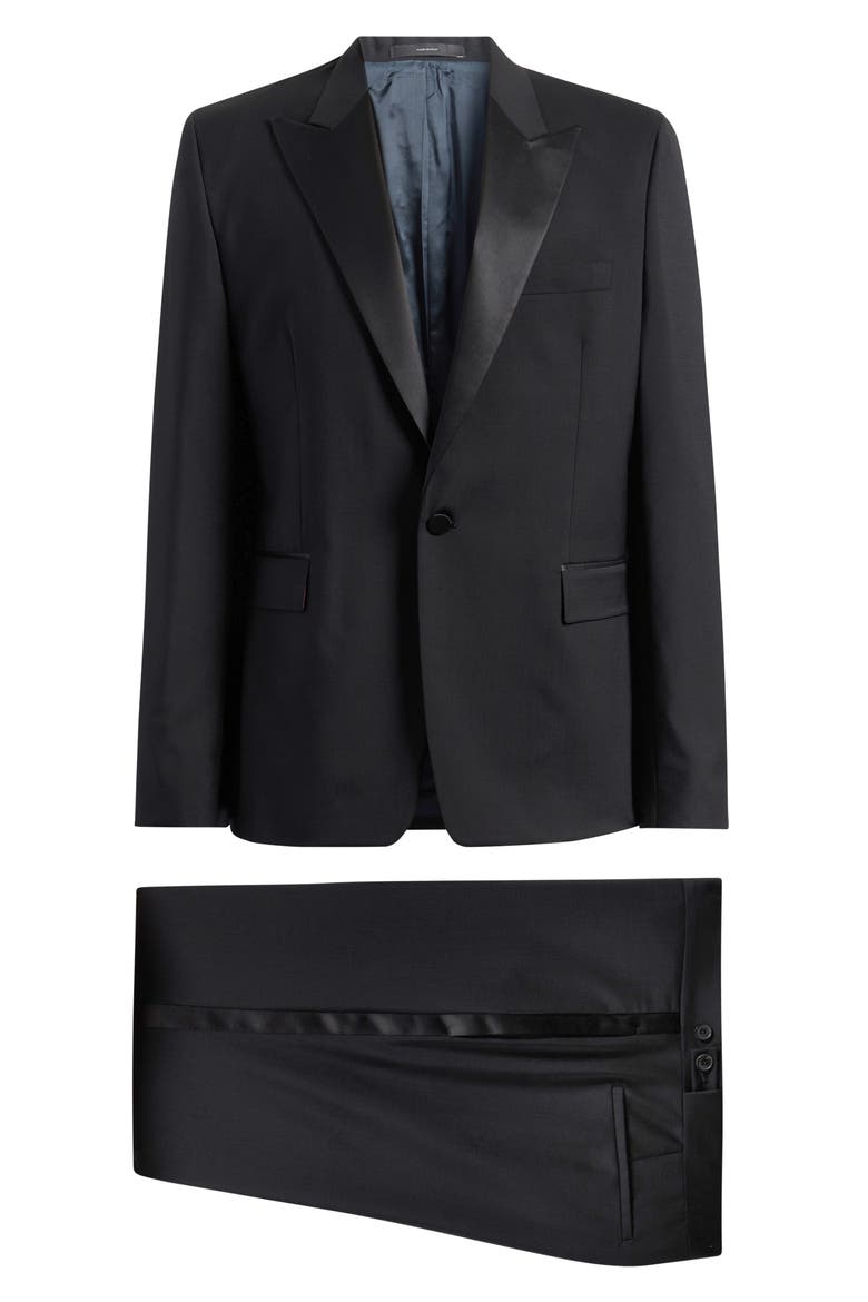 Paul Smith 3ピース SOHO FIT AMF スーツ M 黒 Paul Smith London The Soho Tailored Fit Black Wool & Mohair Tuxedo