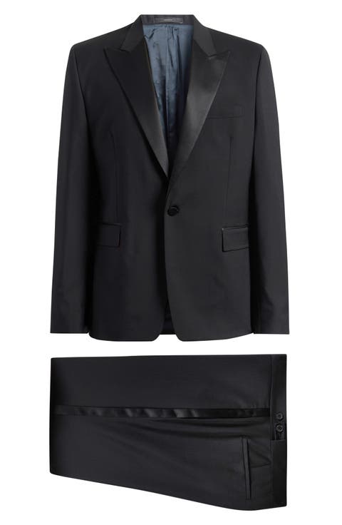 The Soho Tailored Fit Black Wool & Mohair Tuxedo