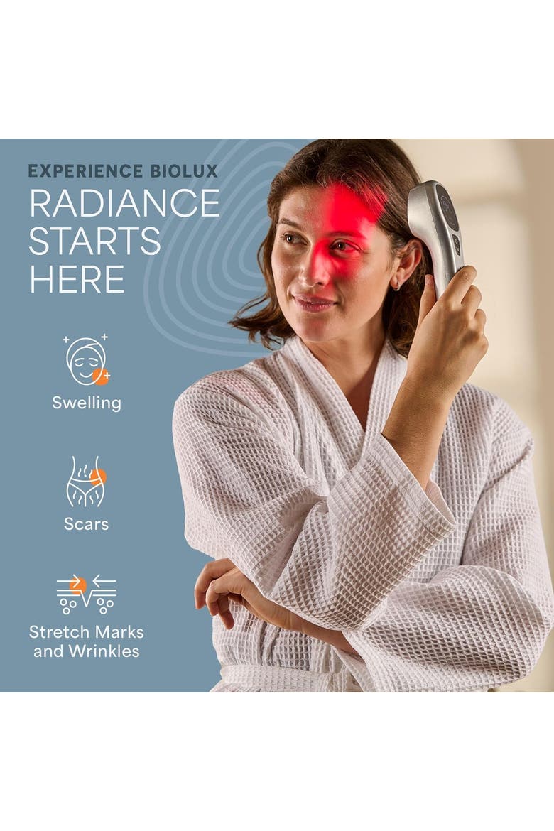 Biolux Red Light Therapy Device Near Infrared Light Wand, Alternate, color, Siver