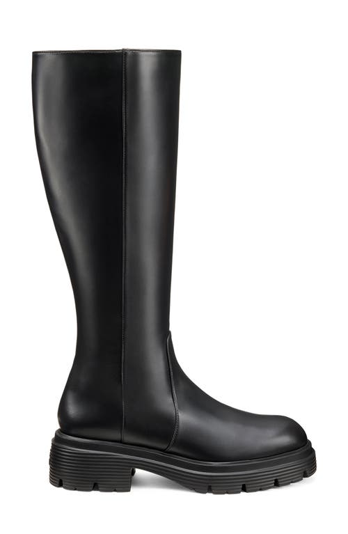 Stuart Weitzman Hudson Lite Zip Knee High Boot In Black