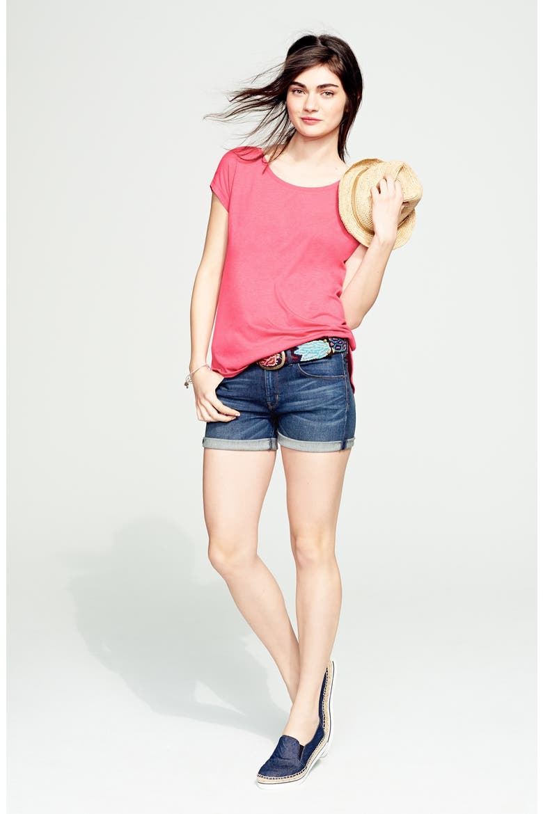 Treasure&Bond Cuffed Denim Shorts, Alternate, color, MODE DUSK DESTROY