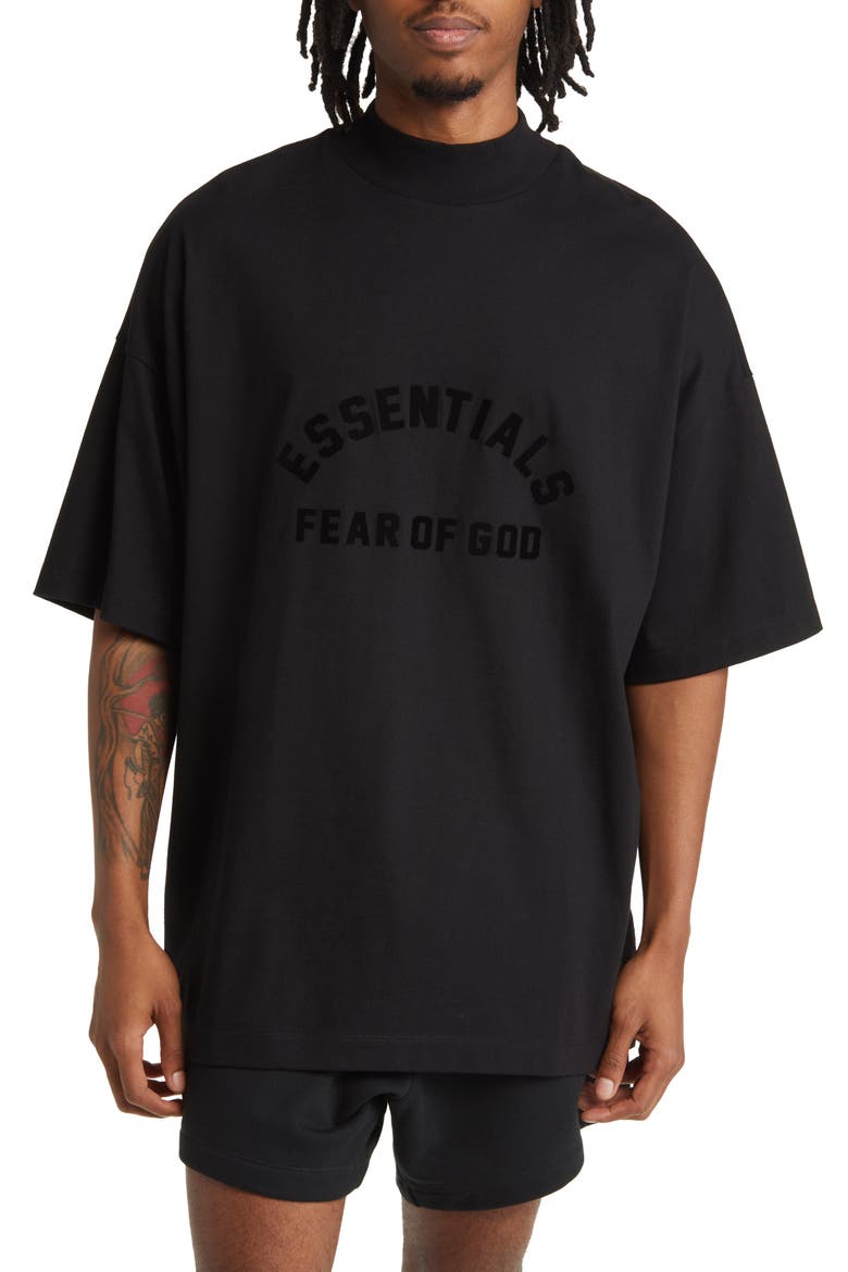 Oversize Cotton T-Shirt, Main, color, JET BLACK