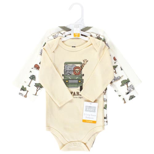 Hudson Baby Essential Long-sleeve Cotton Bodysuit Triple Set