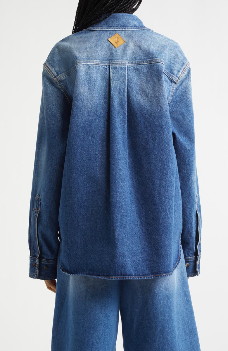 Haikure Debbie Real Blue Cotton Denim Shirt, Alternate, color, Real Blue