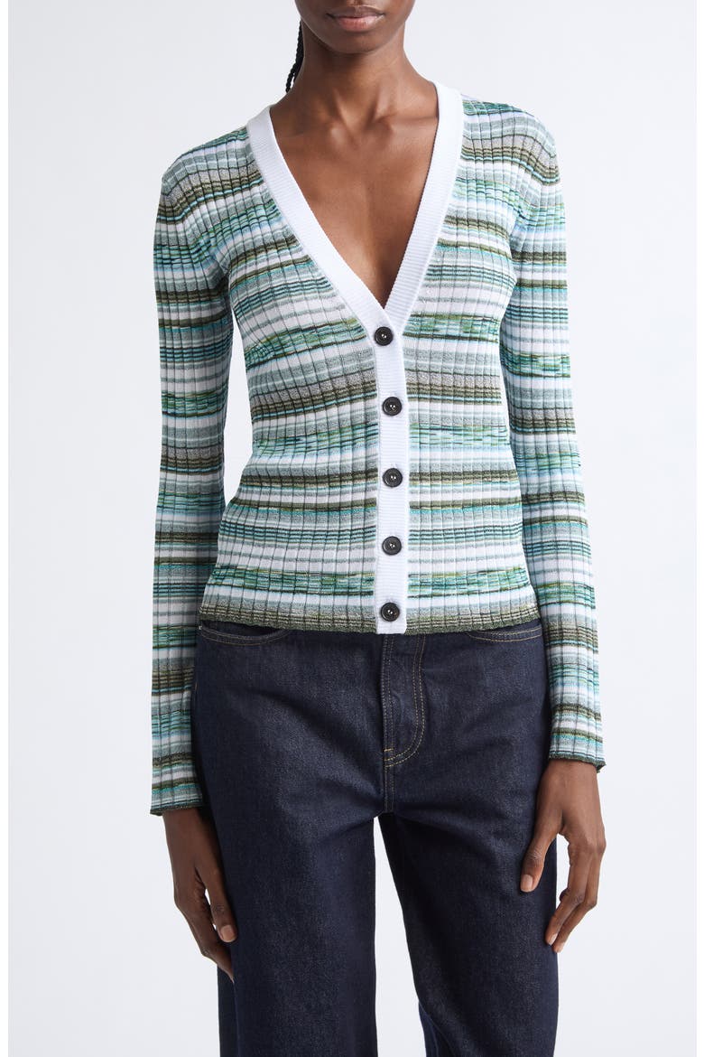 Mixed Stripe Rib Cardigan, Main, color, S72R4