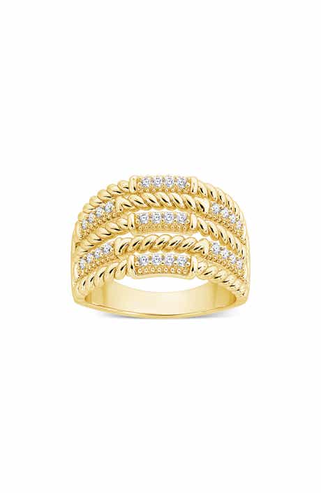 Twisted Pavé Stack Ring