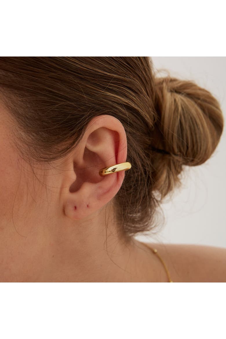 Chunky Sterling Silver Ear Cuff No Piercing 1 Piece, Alternate, color, Rose gold