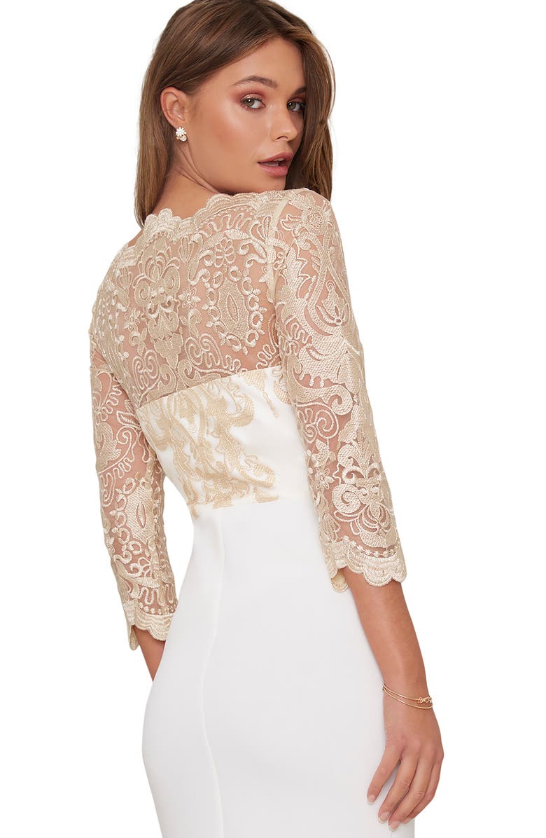 Chi Chi London Agape Lace Cocktail Dress, Alternate, color, 
