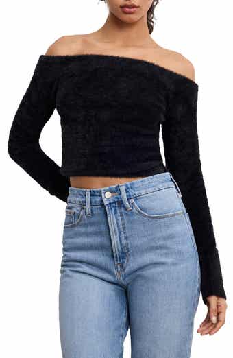 Good American Off the Shoulder Sweater