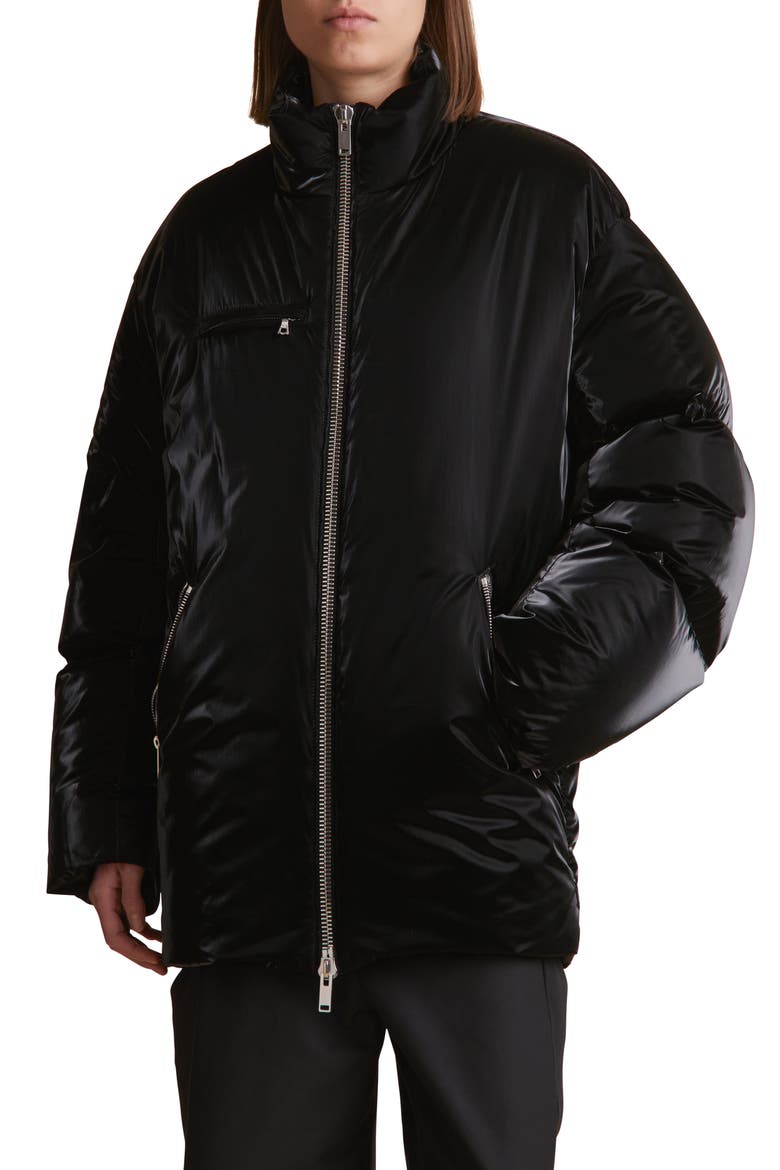 Gallo Liquid Puffer Jacket, Main, color, BLACK