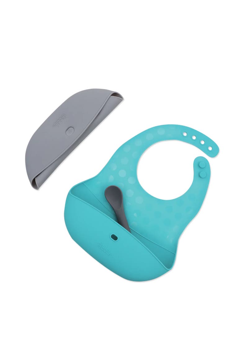 Pocket Portable Silicone Feeding Set, Alternate, color, Aqua