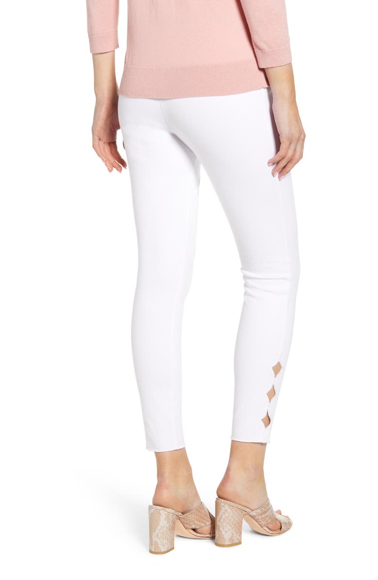 Lysse ́ Side Scallop Crop Denim Leggings, Alternate, color,