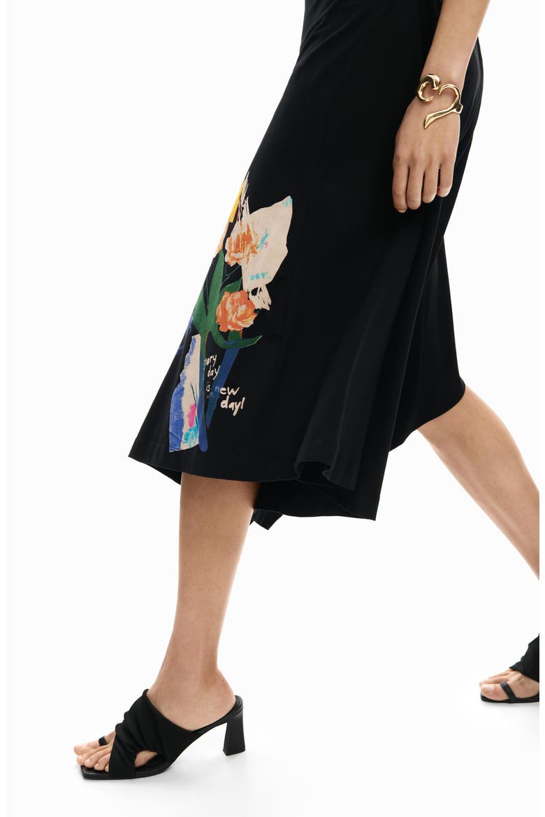 Asymmetric Sleeveless Dress, Alternate, color, BLACK