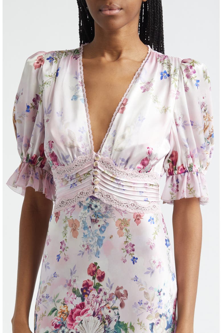 Palatial Pastels Bias Cut Silk Midi Dress, Alternate, color, PALATIAL PASTELS