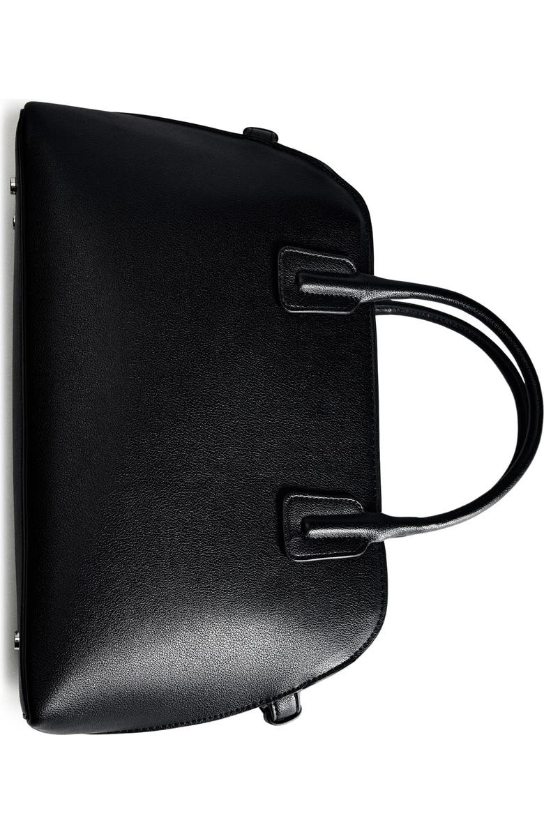 MANGO Faux Leather Bowling Bag, Alternate, color,