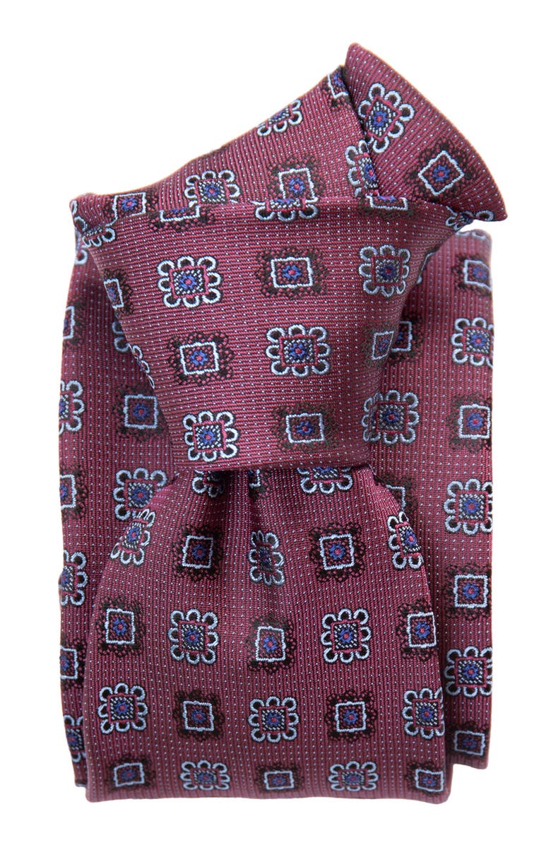 Elizabetta Trento - Extra Long Silk Jacquard Tie for Men, Alternate, color, Raspberry