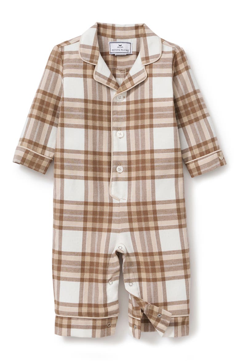 Cotton Blend Twill Romper, Main, color, LIGHT TAN