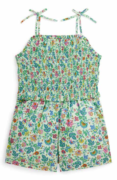 Ralph Lauren Kids' Floral Smocked Romper