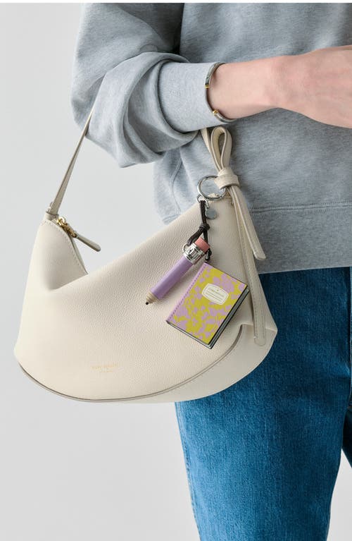 Kate Spade New York Charmed Smooth Leather Composition Notebook Key Fob In Pink