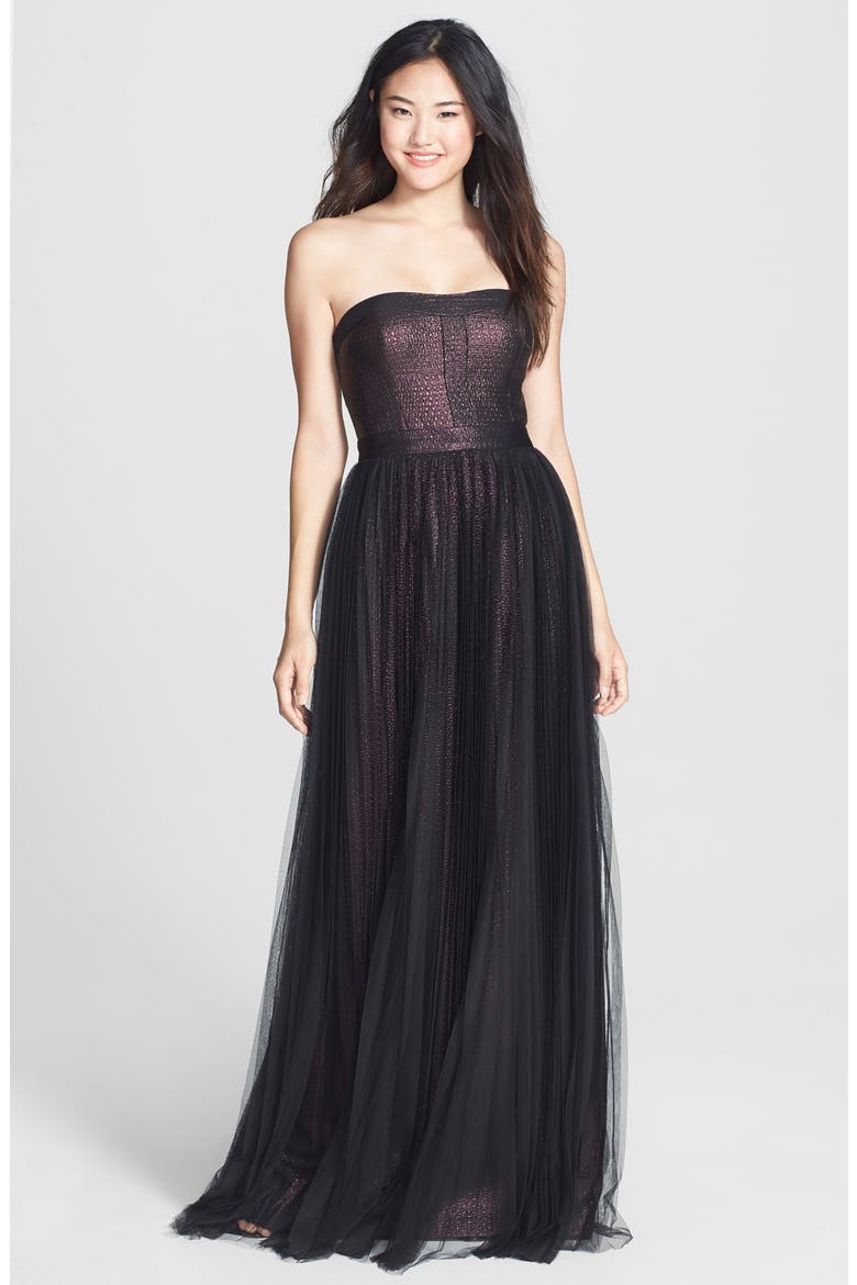 Shimmer Jacquard Gown, Main, color, ORCHID