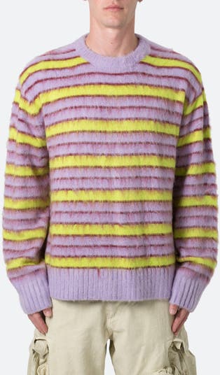 mnml Striped Faux Mohair Sweater | Nordstrom